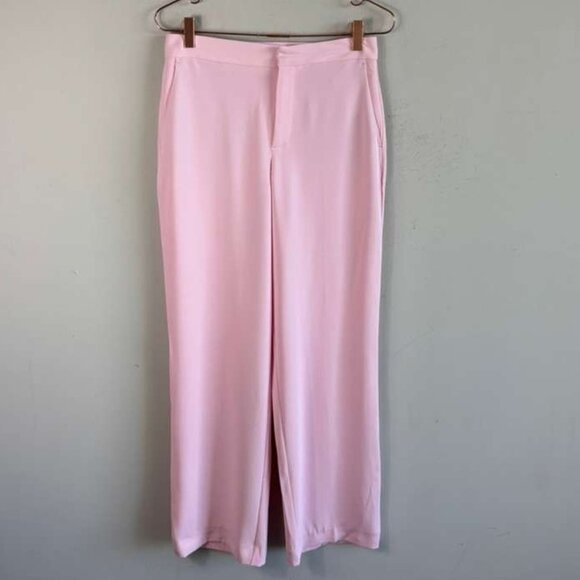Zara Womens Bloggers Favorite High Waisted Pants Pink Size Small - Picture 1 of 9